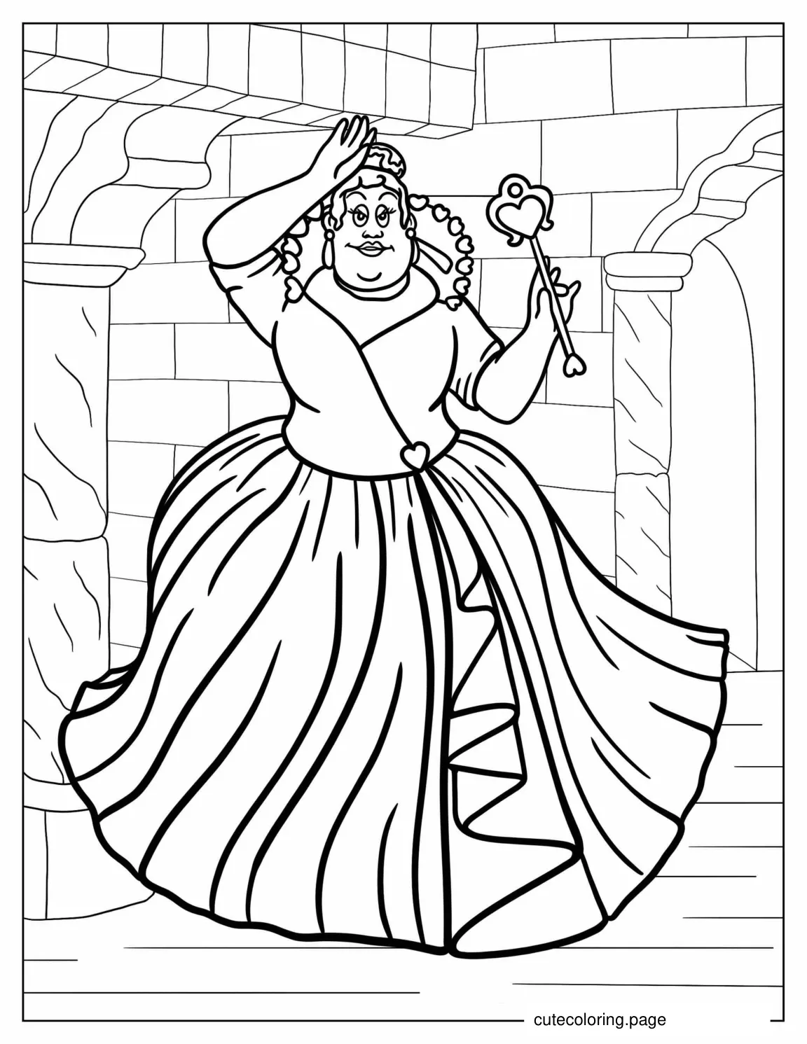 Coloring Page Of The Red Queen coloring page