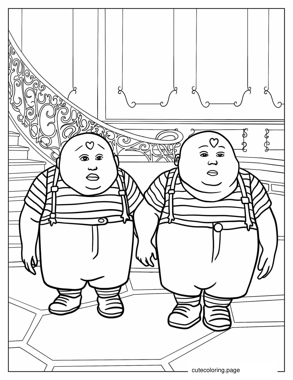 Coloring Page Of Tweedledum Chracters coloring page