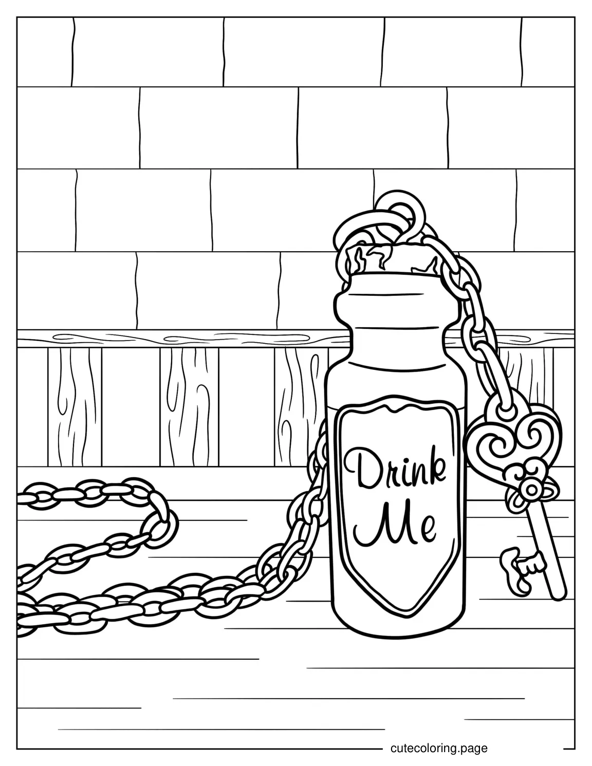 Potion From Alice In Wonderland To Color coloring page