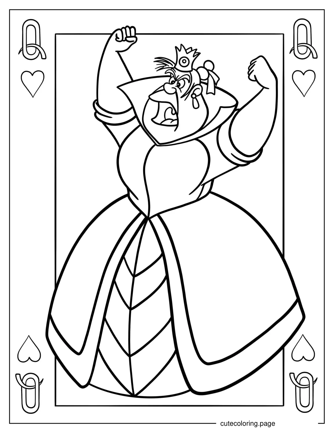 Red Queen From Alice In Wonderland coloring page