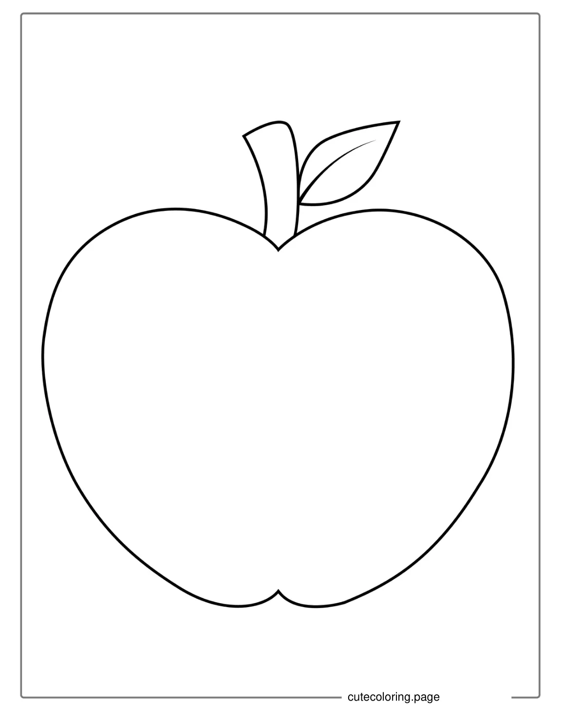 Apple Outline Template Coloring Page_ coloring page