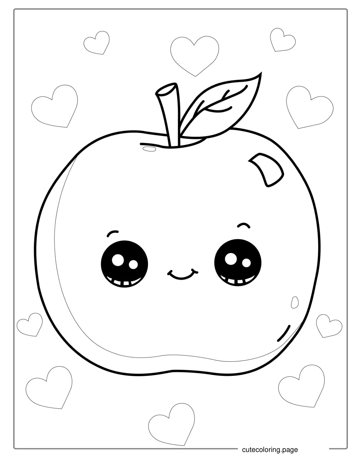 Cute Kawaii Coloring Page For Kids coloring page