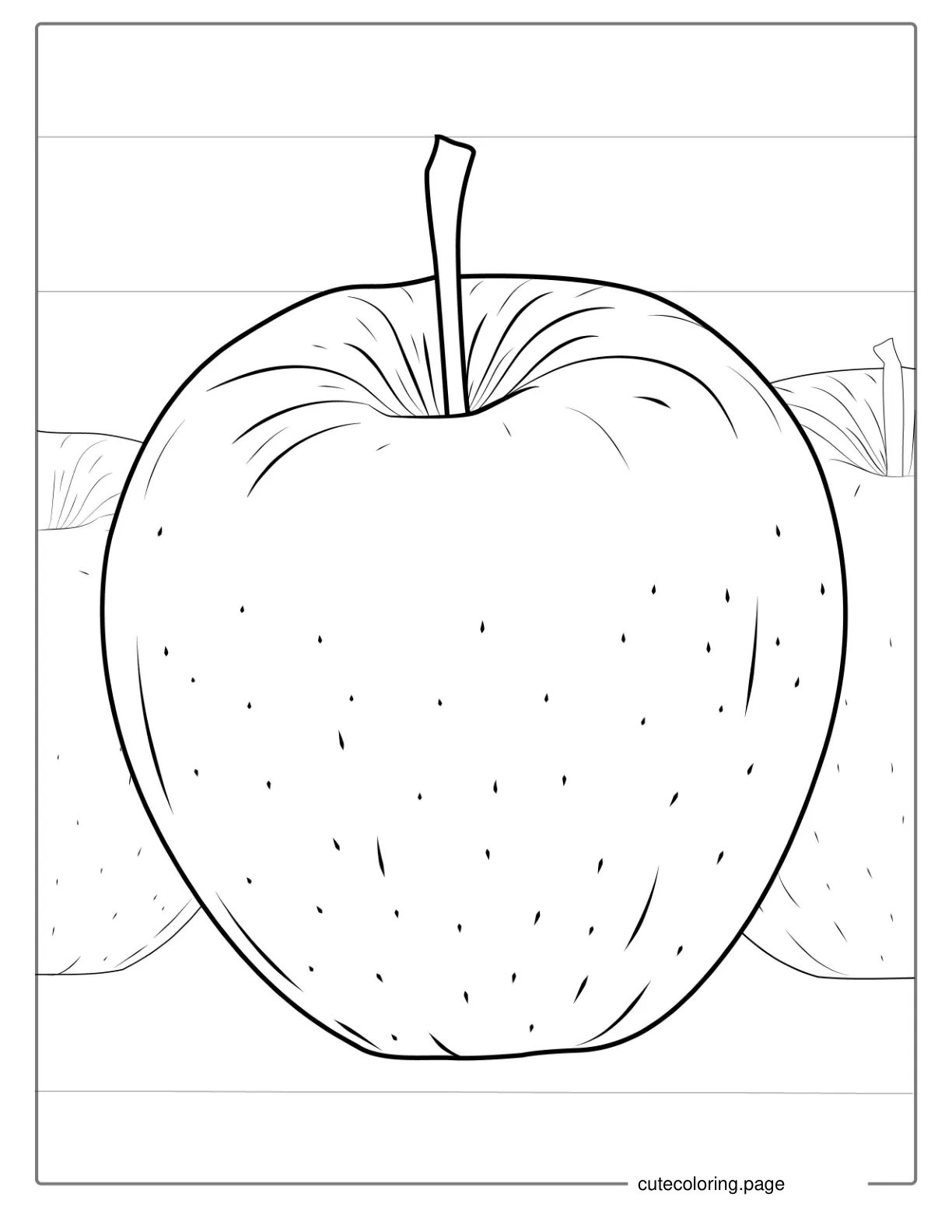 Detailed Golden Delicious Apple Coloring Page coloring page