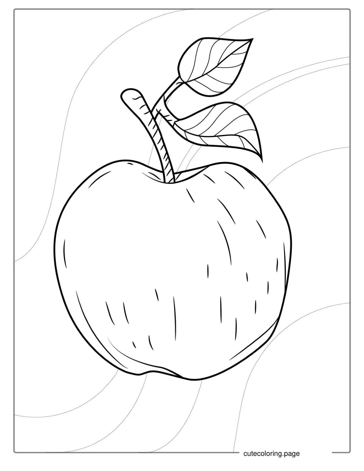 Granny Smith Apple Coloring Page For Kids coloring page