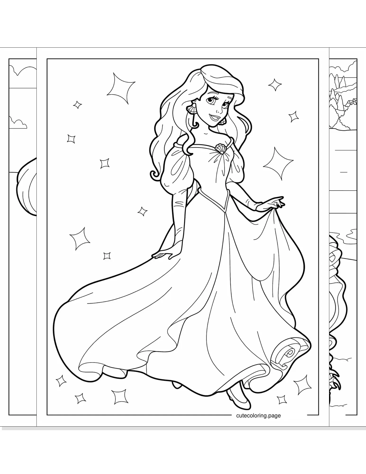 ariel coloring pages coloring page