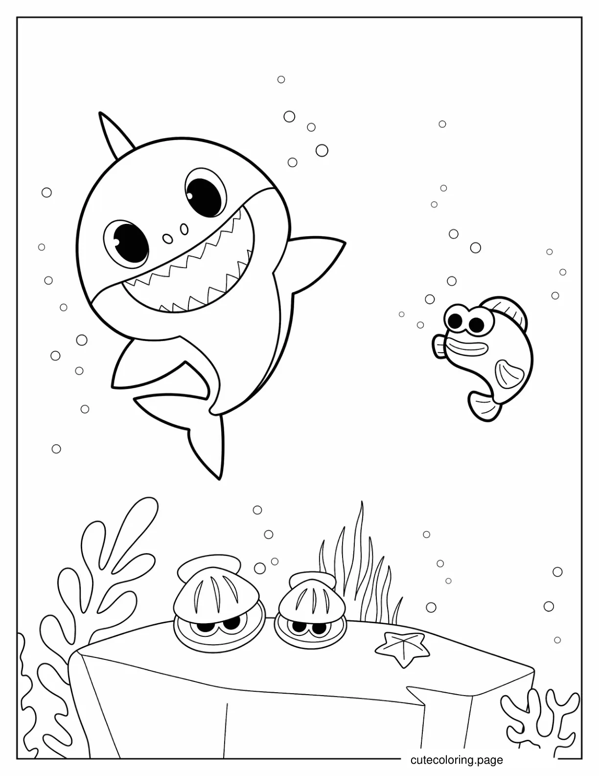 Coloring Page Of Baby Shark Dancing With William coloring page