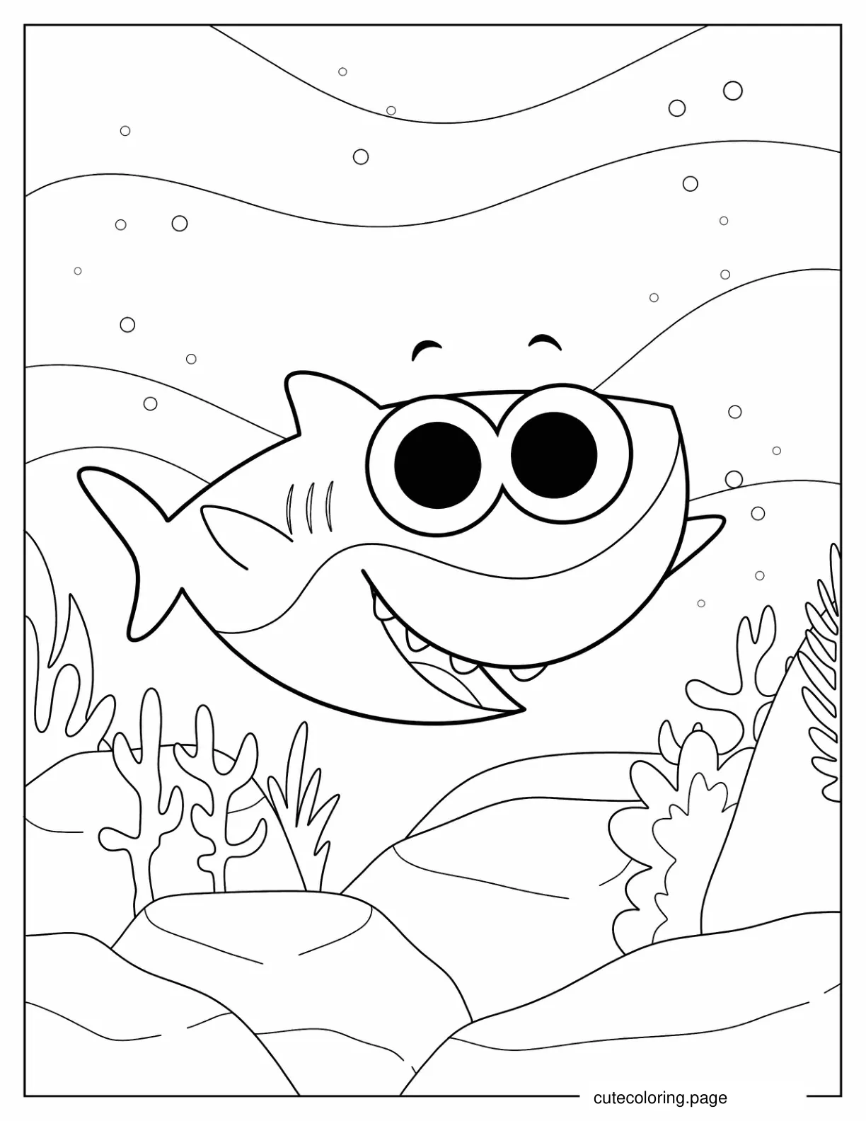 Finny Baby Shark Coloring Page coloring page