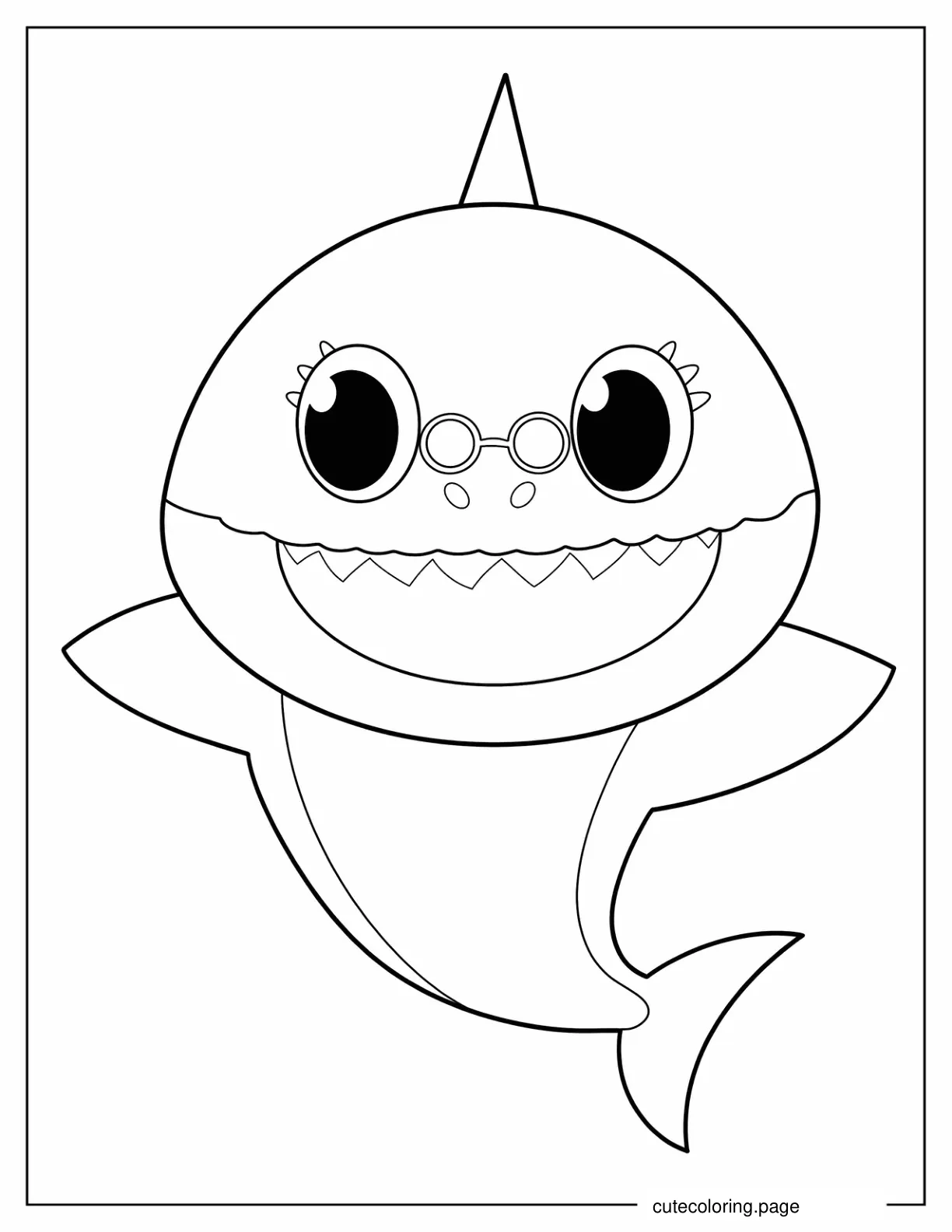 Grandma Shark coloring page