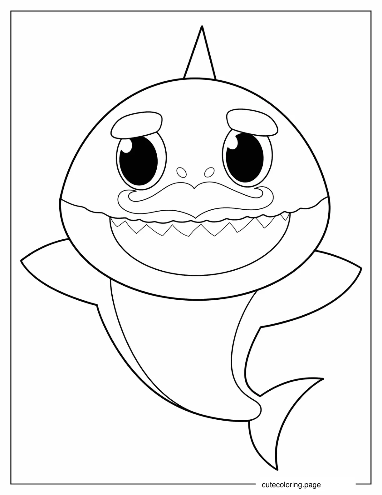 Grandpa Shark coloring page