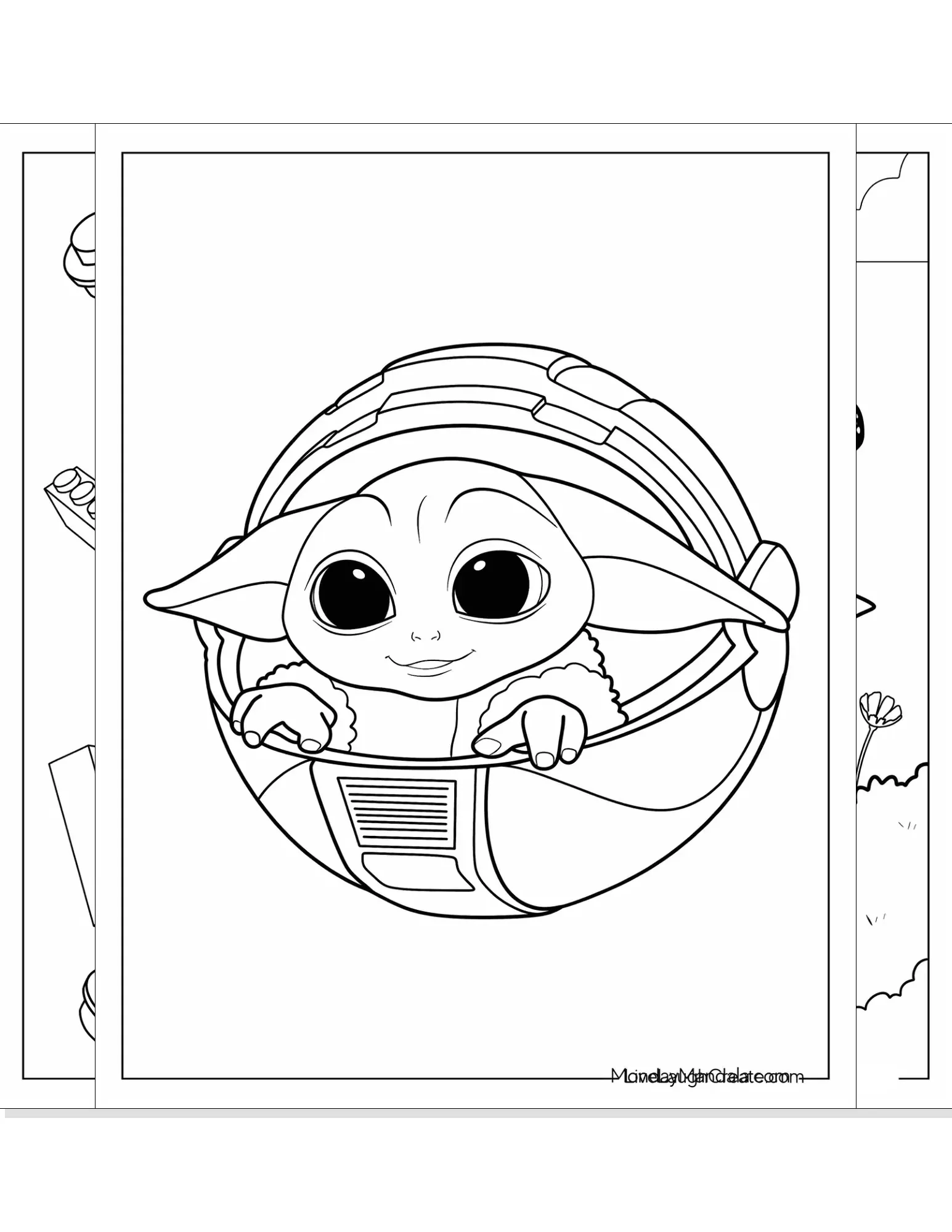 baby yoda coloring pages coloring page