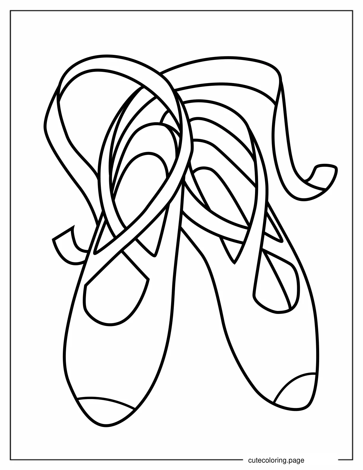 Ballerina Dance Shoes Coloring Sheet coloring page