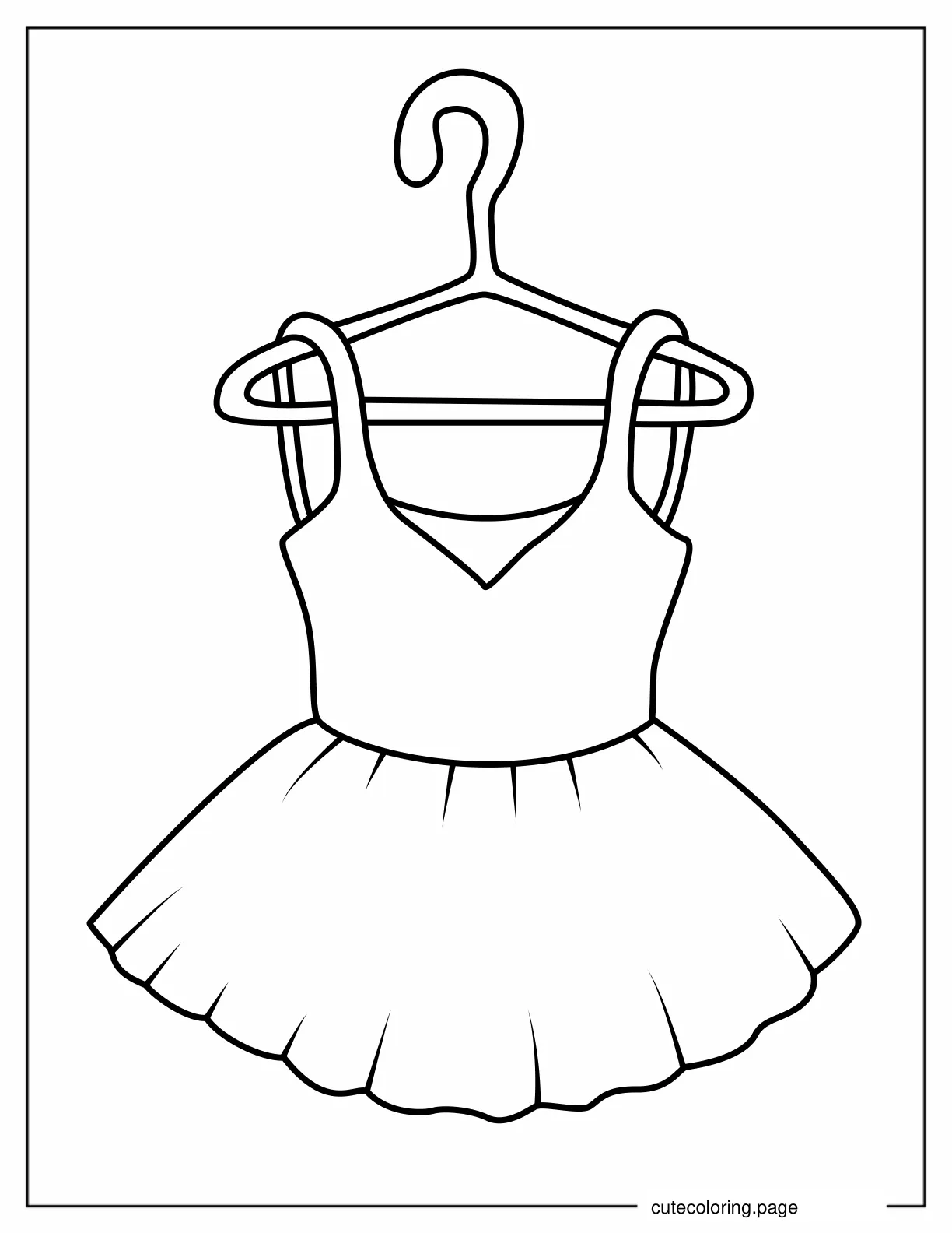 Ballerina Dress Coloring Page coloring page