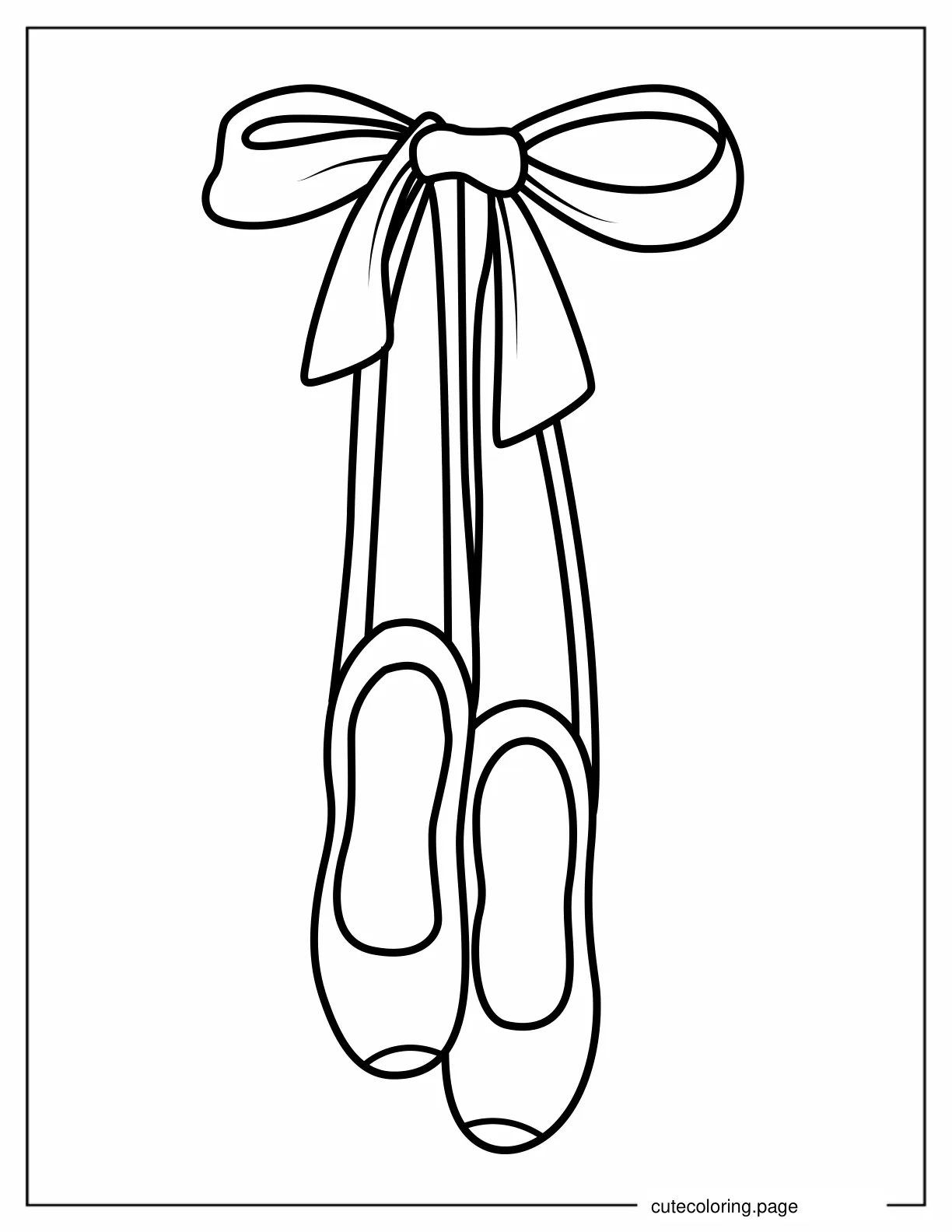 Coloring Page Of Ballerina Shoes coloring page