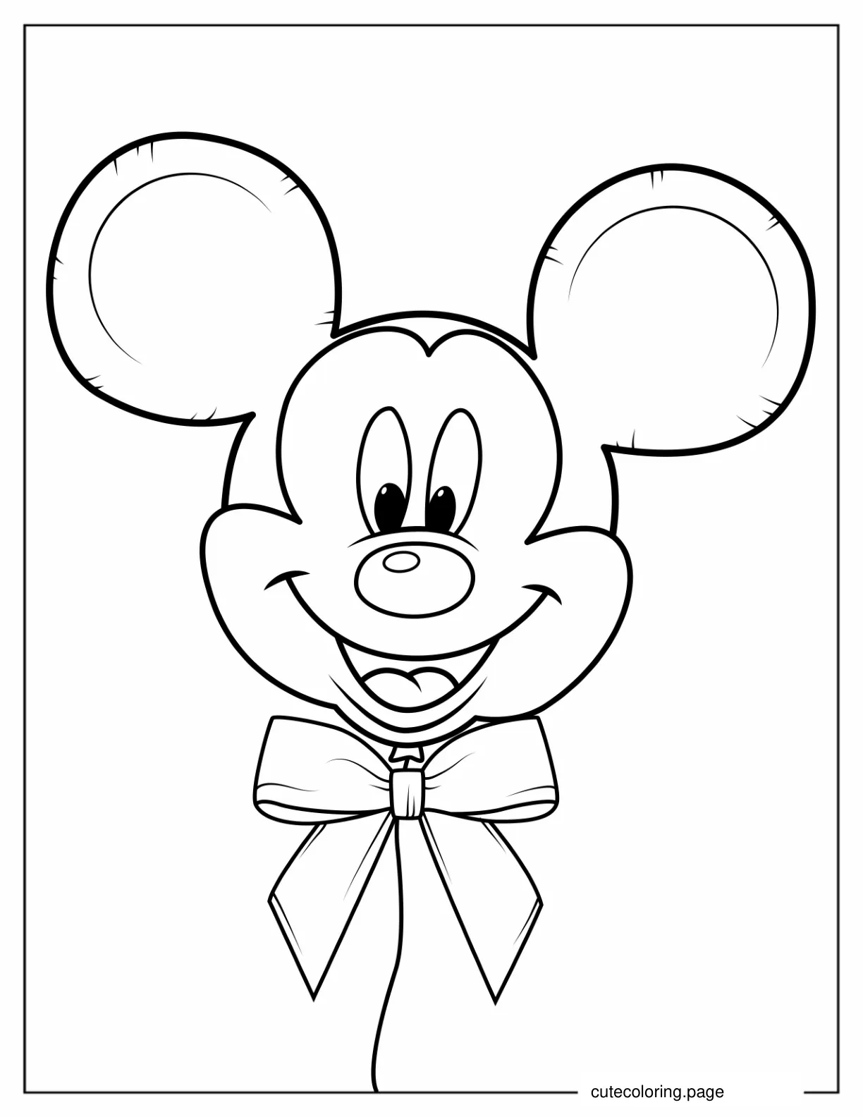 Mickey Mouse Balloon Coloring Page coloring page