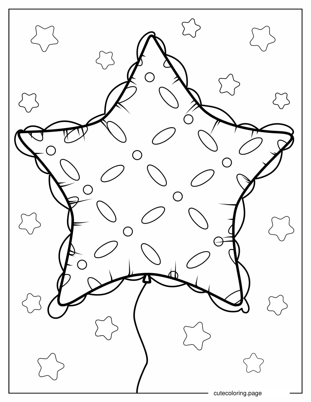 Star Shaped Balloon Coloring Page coloring page