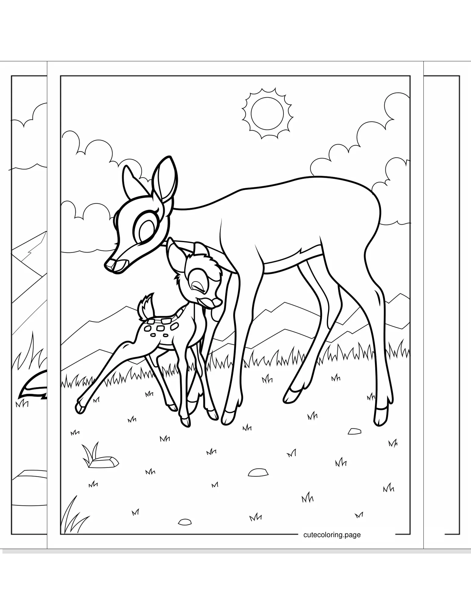 bambi coloring pages coloring page