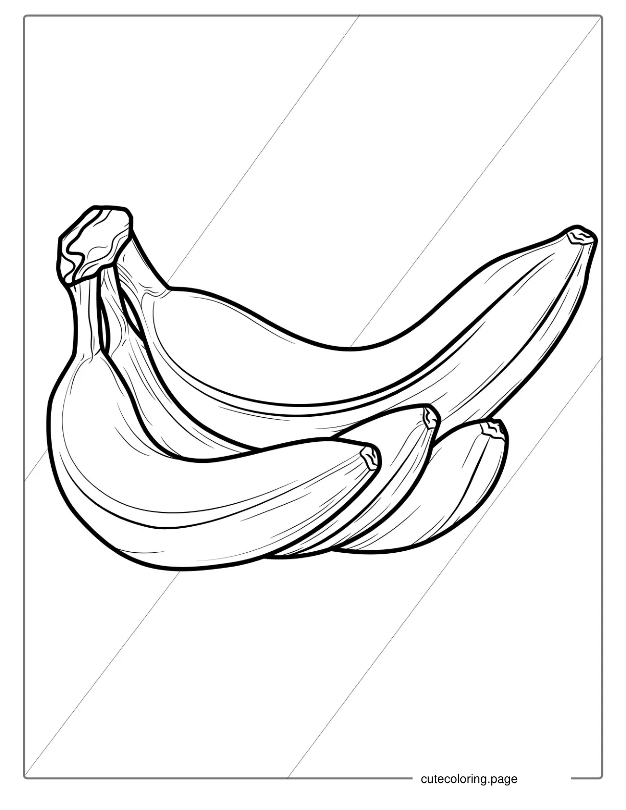 Cavendish Bananas Coloring Page coloring page