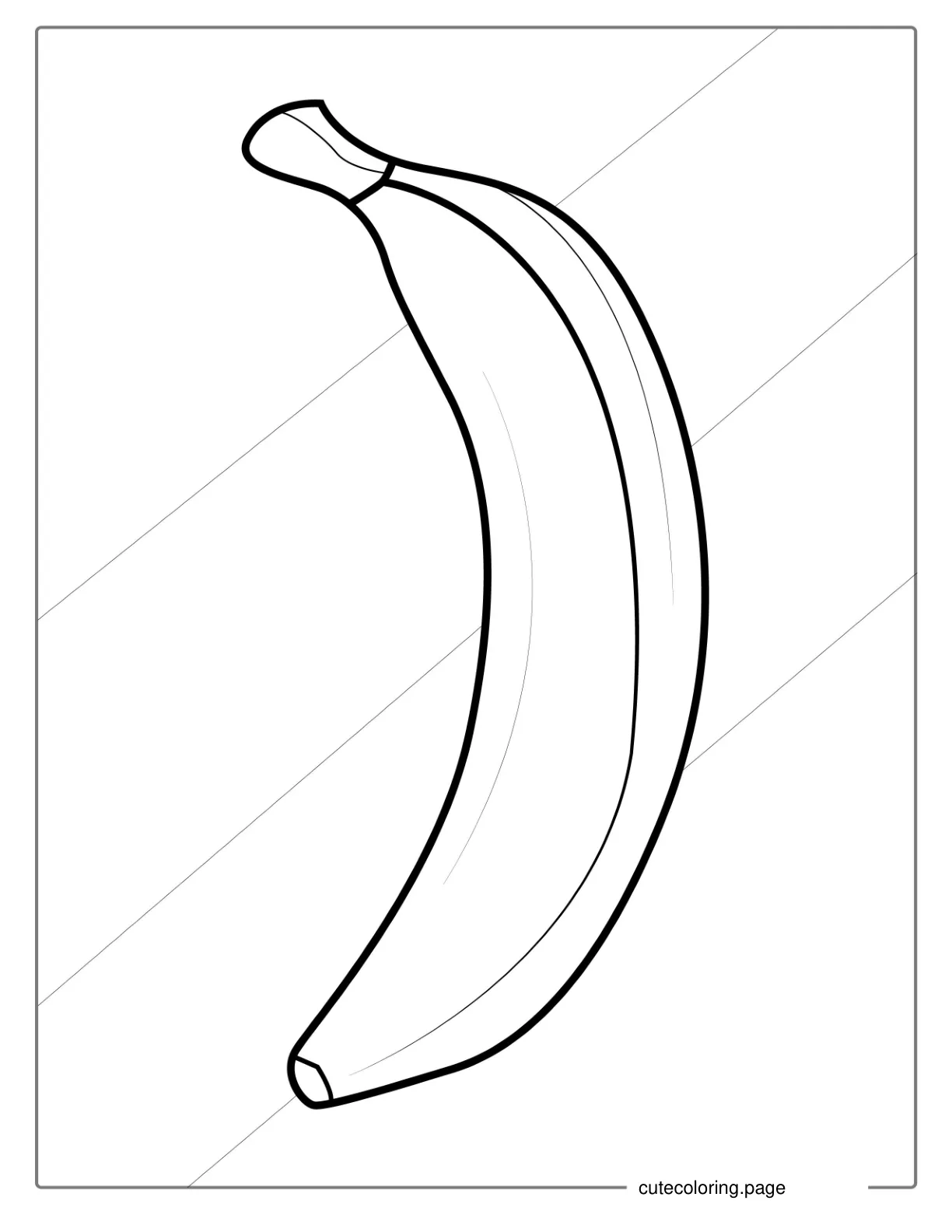 Easy Outline Of Banana For Preschoolers To Color coloring page