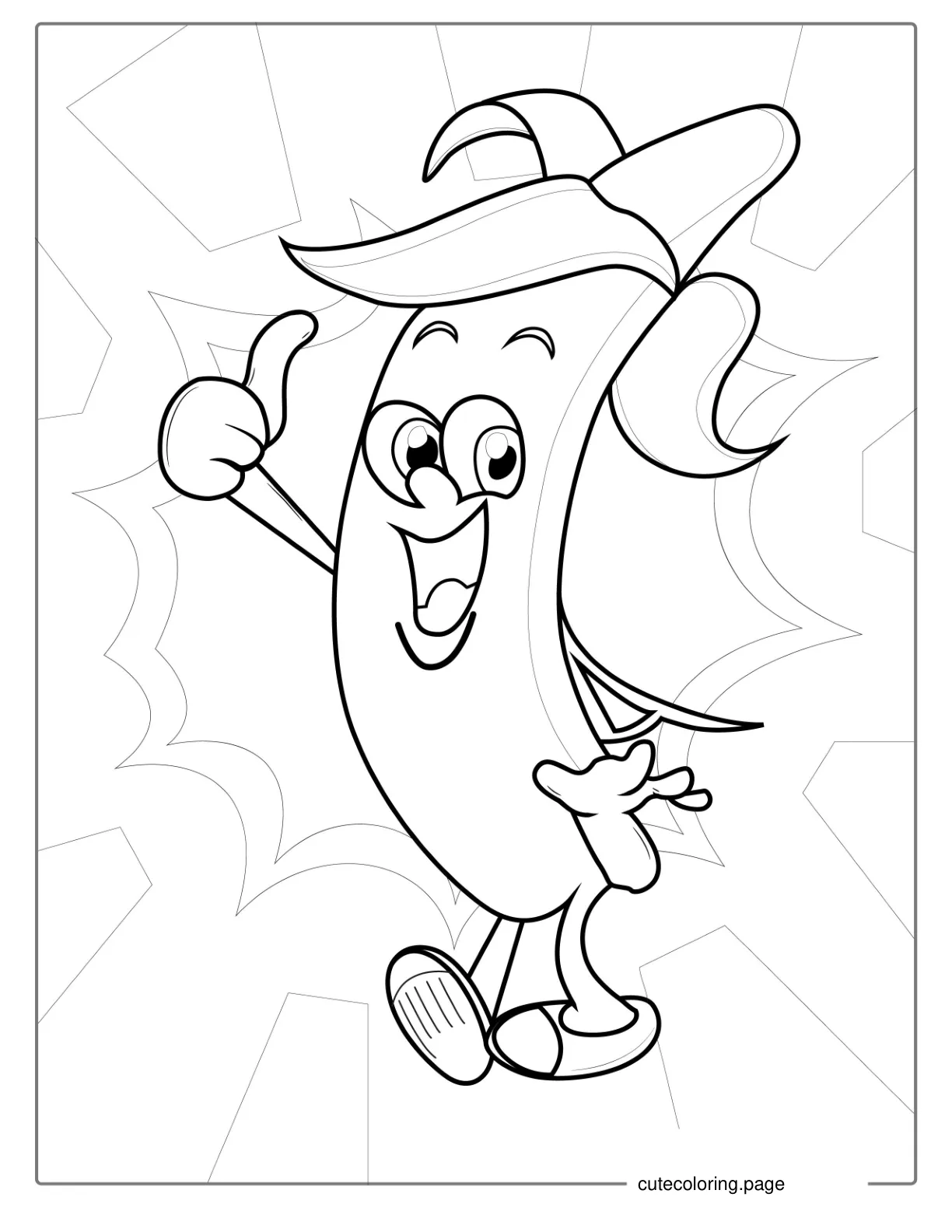 Happy Dancing Banana Coloring Sheet coloring page