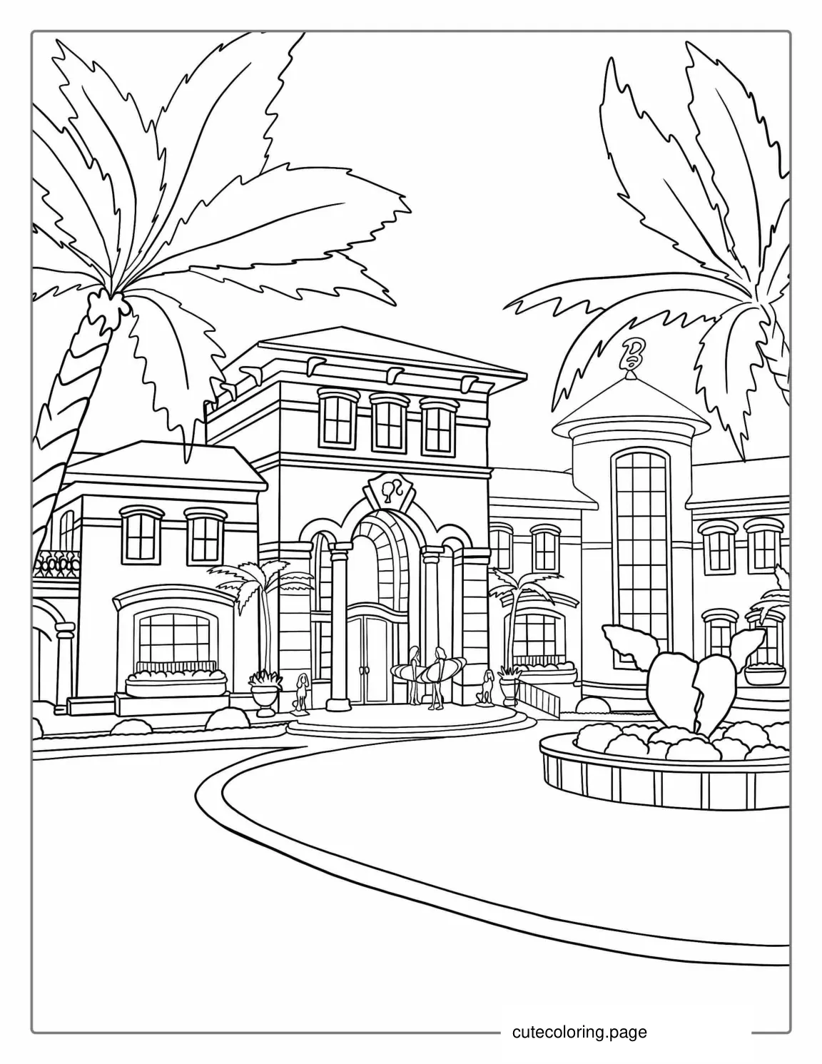 Barbie Dream House Coloring Page coloring page