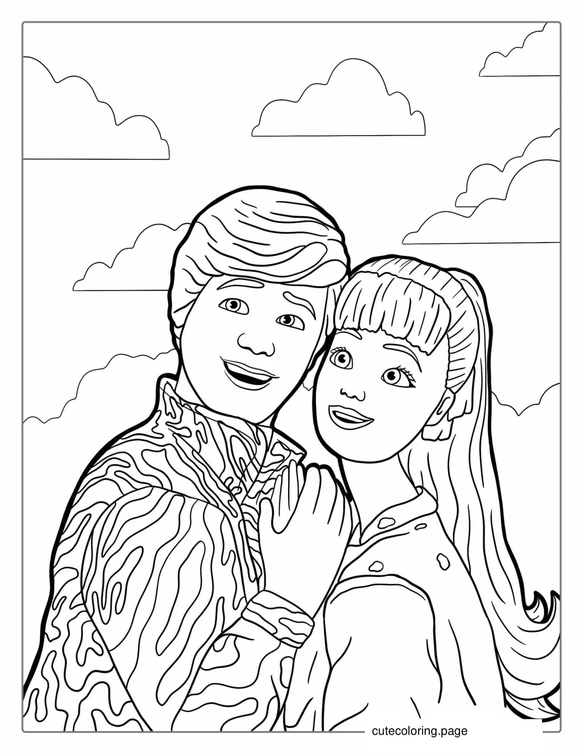 Toy Story Ken And Barbie coloring page