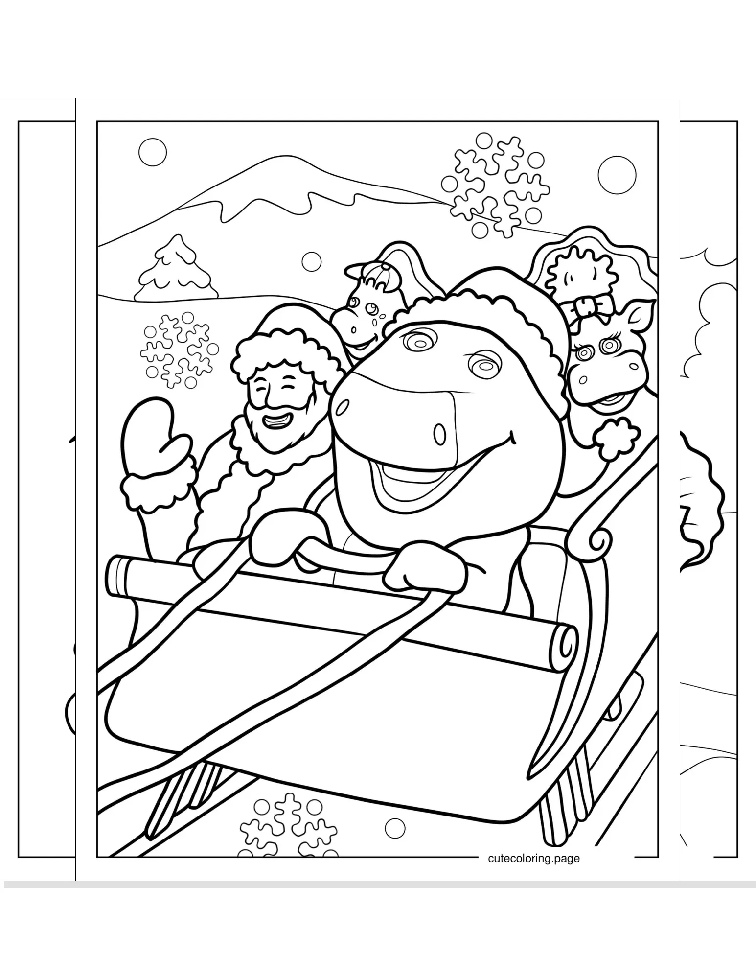 barney coloring pages coloring page