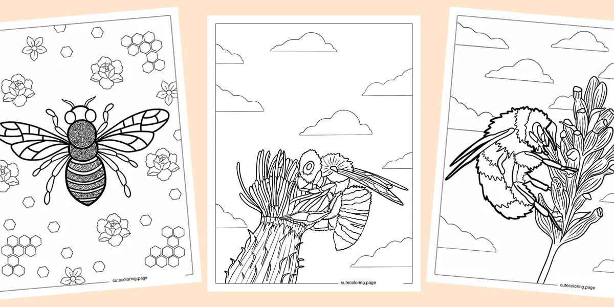 bee-coloring-pages