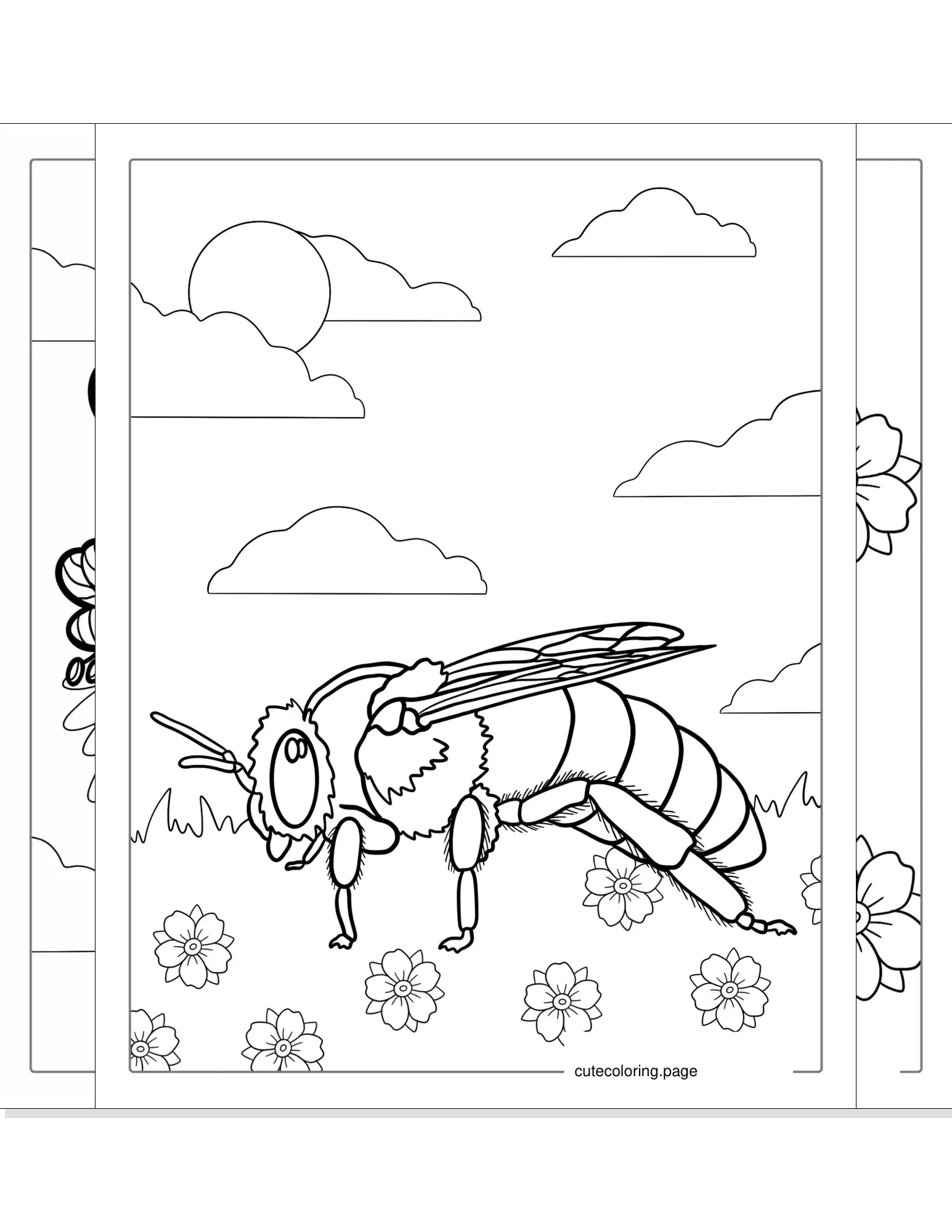 bee coloring pages coloring page