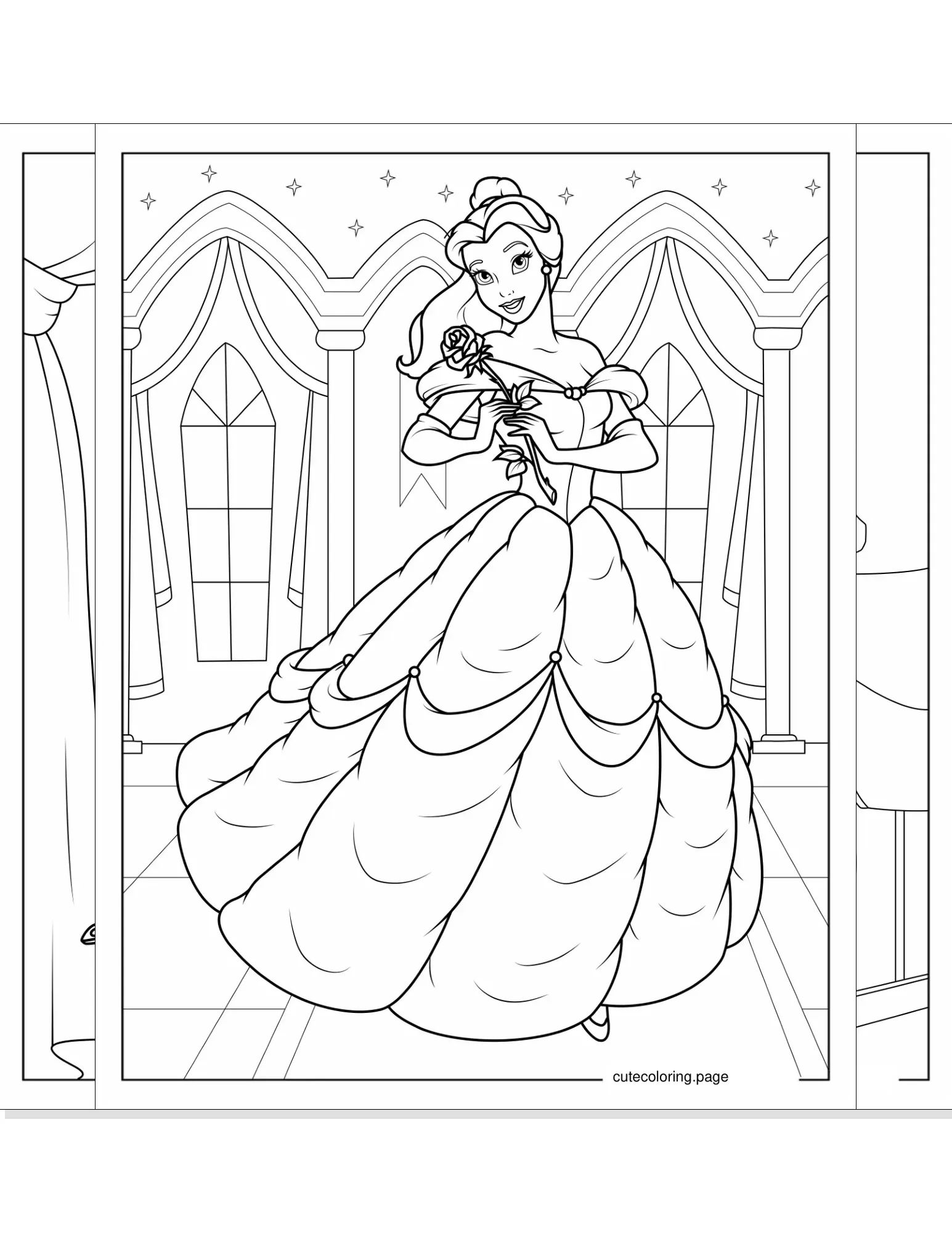 belle coloring pages coloring page