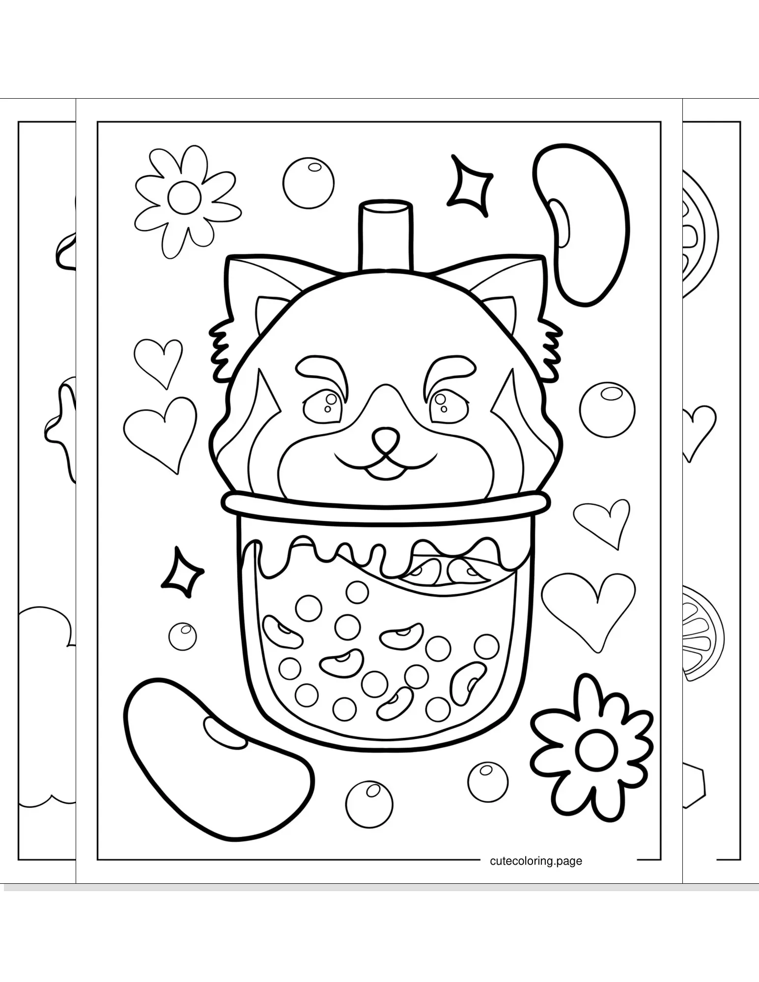 boba tea coloring pages coloring page