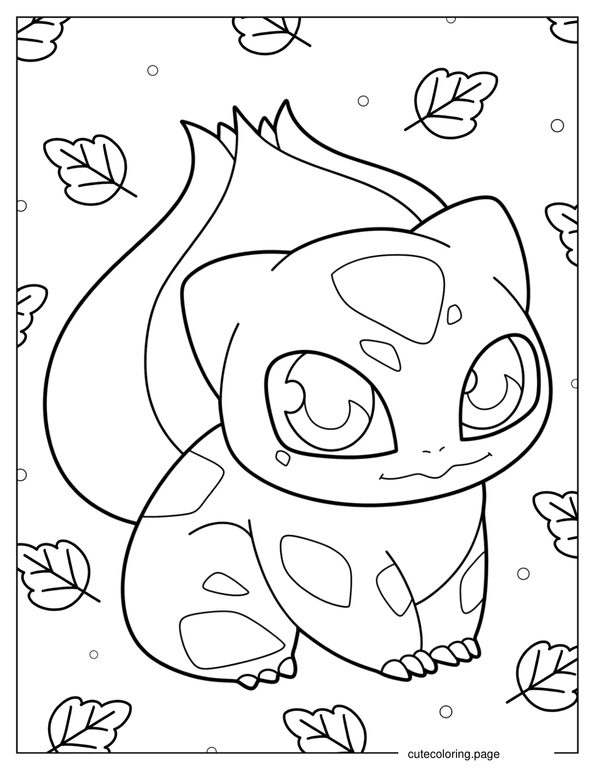 Anime Style Bulbasaur Coloring Sheet coloring page