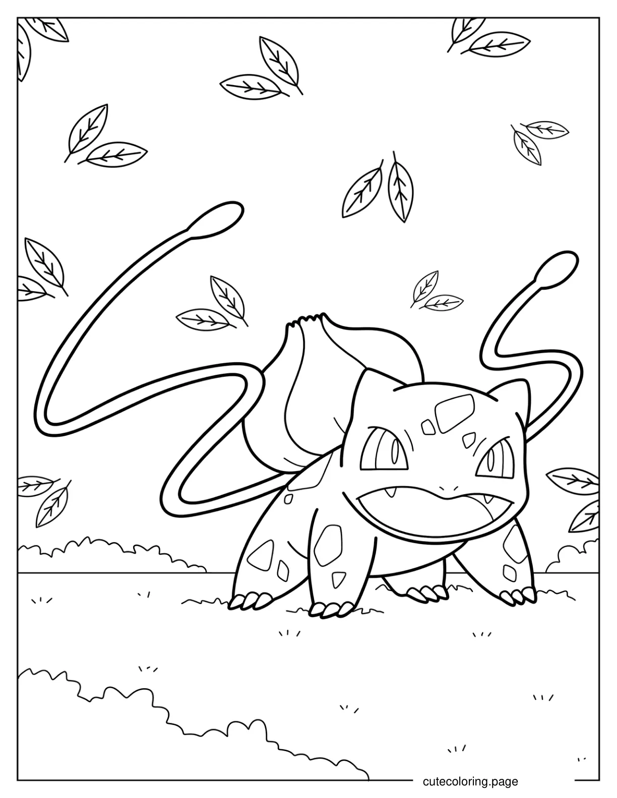 Bulbasaur In Battle Mode coloring page