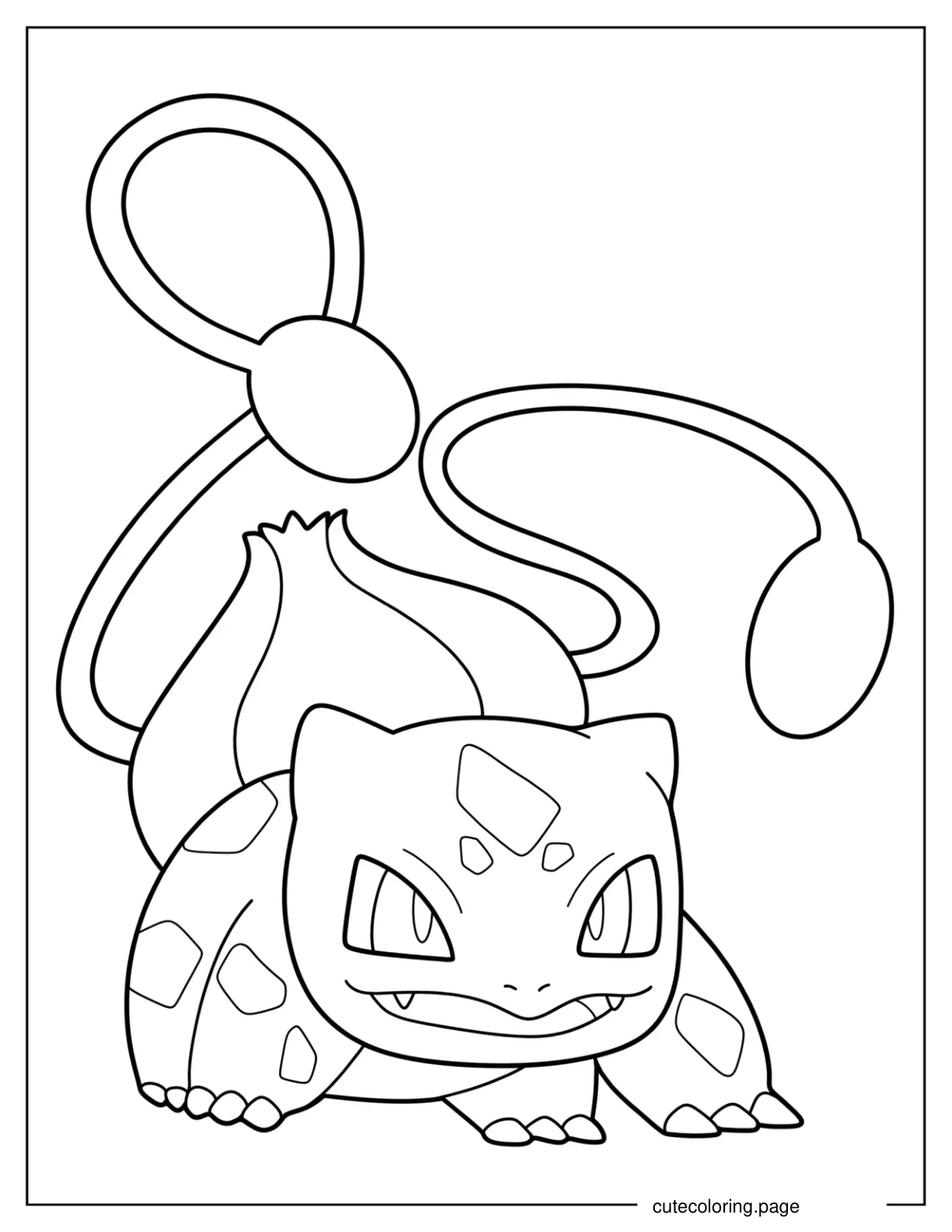 Bulbasaur Using Tentacles Coloring Sheet coloring page