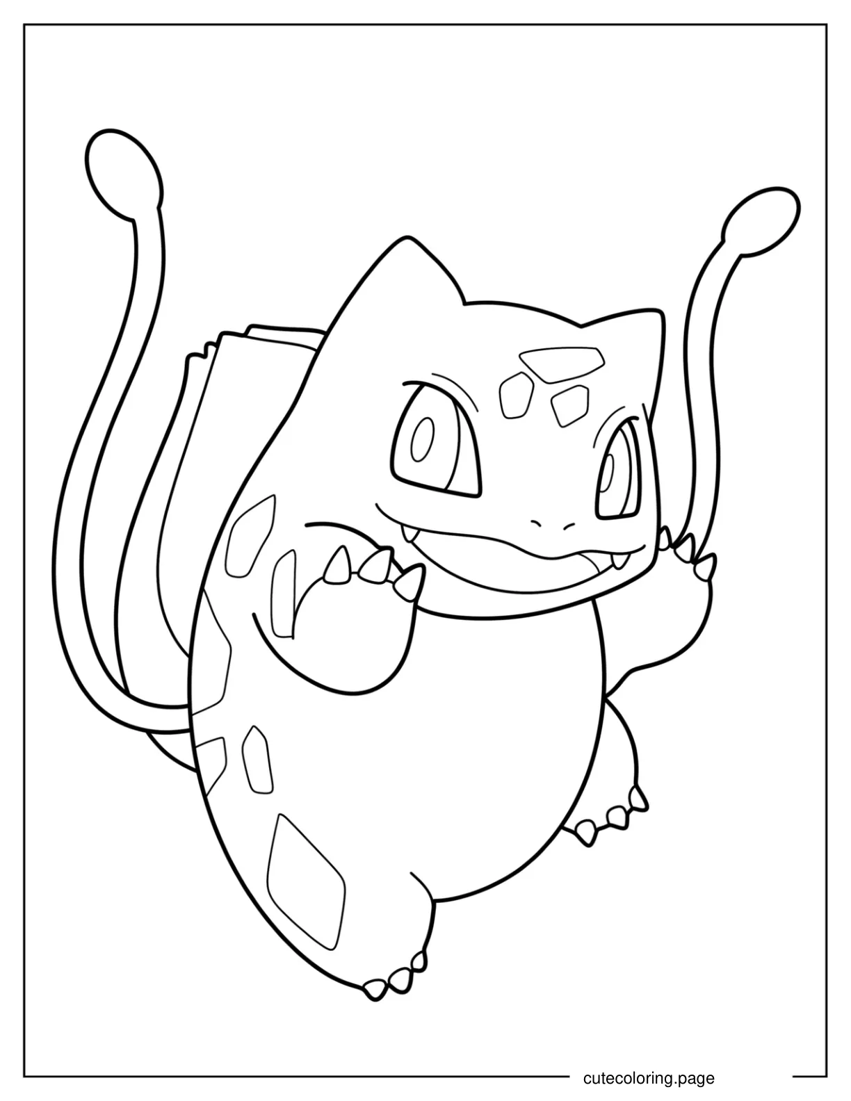 Easy Bulbasaur Outline Coloring Page For Preschoolers coloring page