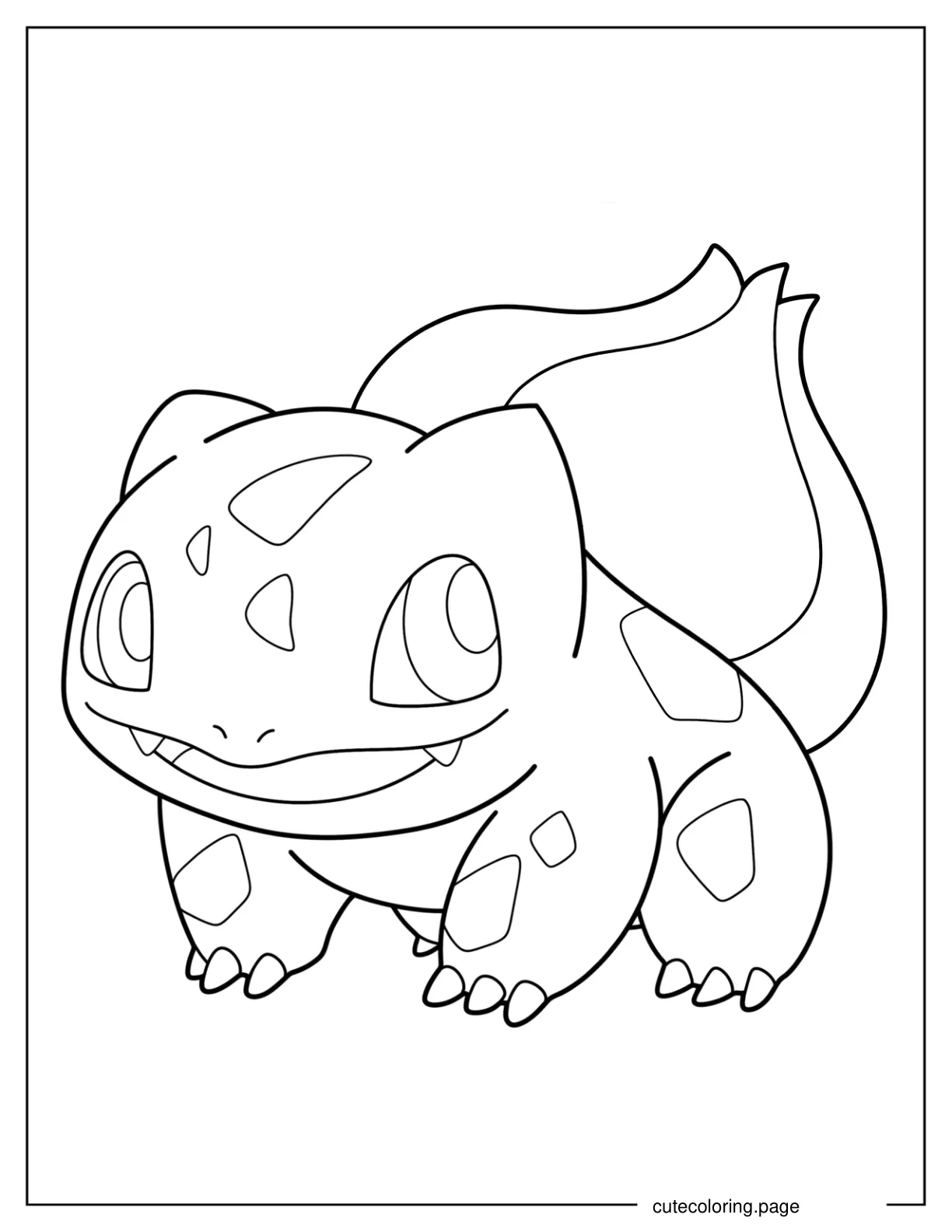 Kawaii Bulbasaur Outline For Preschoolers coloring page