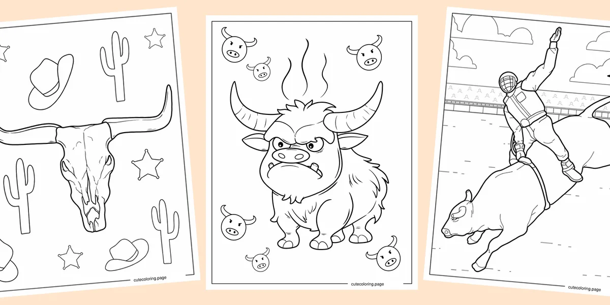 bull-coloring-pages