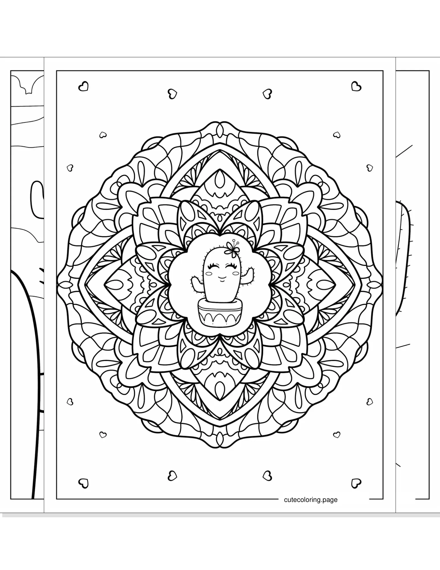 cactus coloring pages coloring page