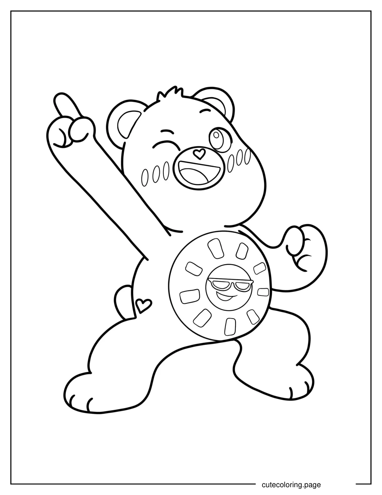 Funshine Bear Cheering coloring page