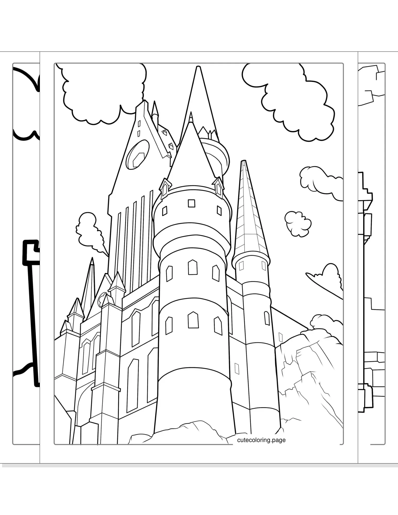 castle coloring pages coloring page