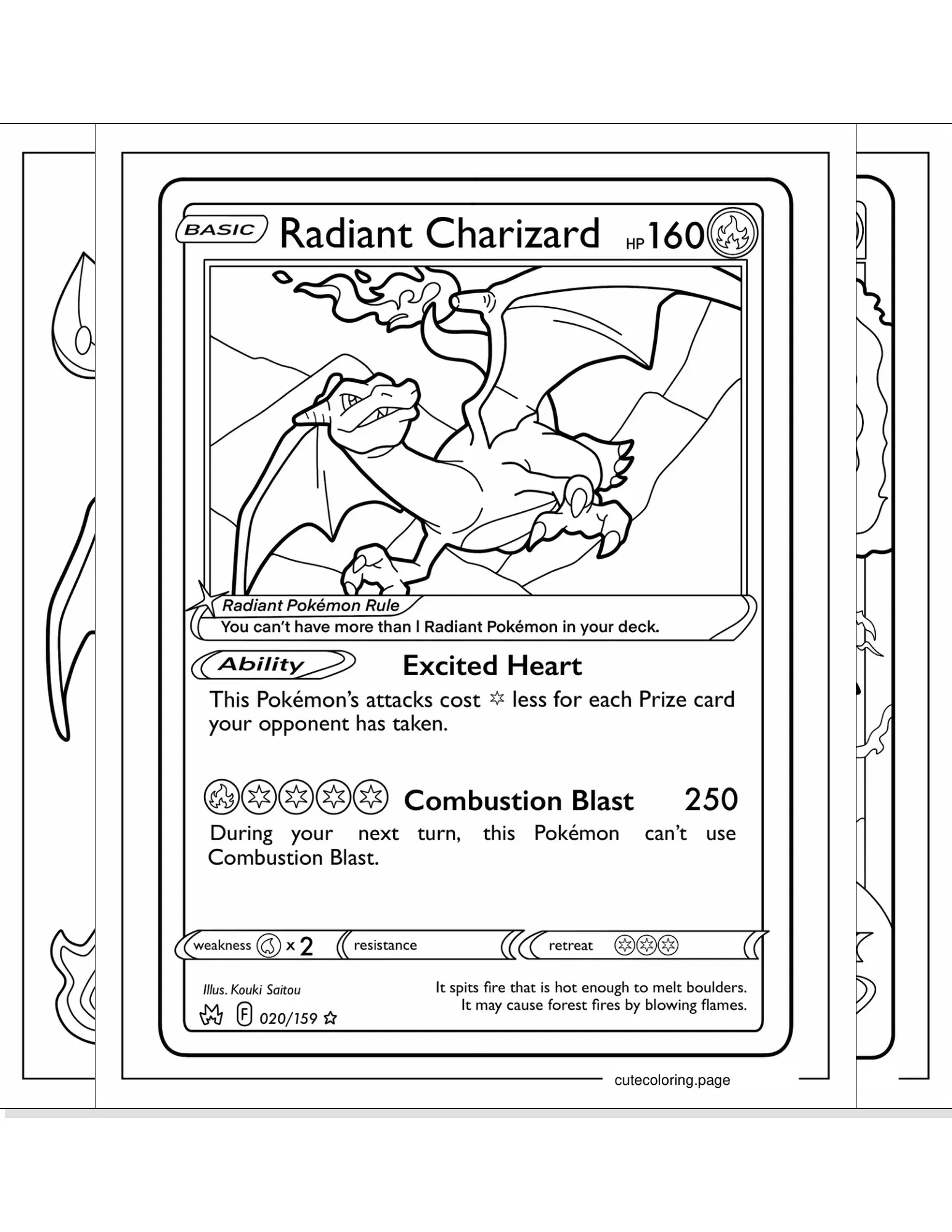 charizard coloring pages coloring page