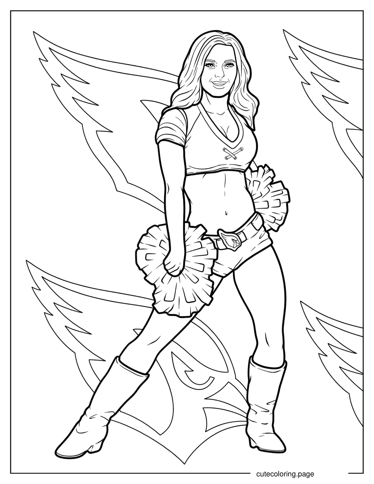 Arizona Cardinals Cheerleader coloring page