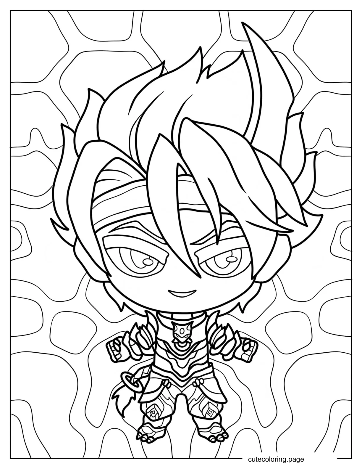 Chibi Eternal Guardian Yin Coloring Page coloring page