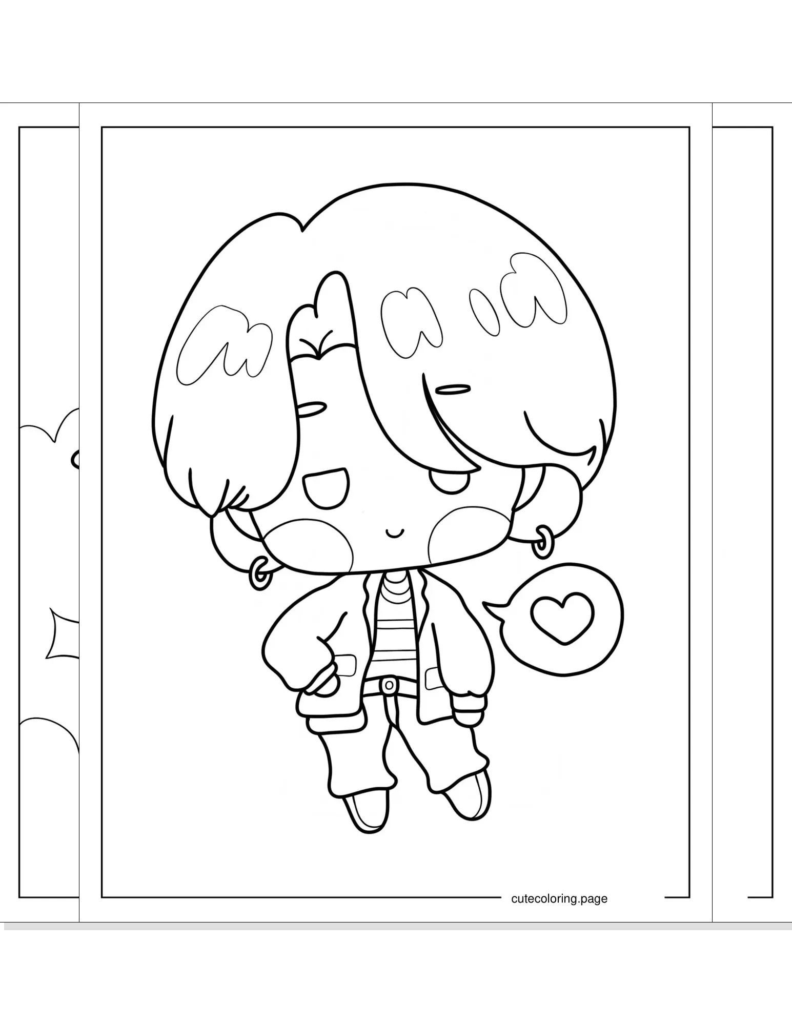 chibi coloring pages coloring page