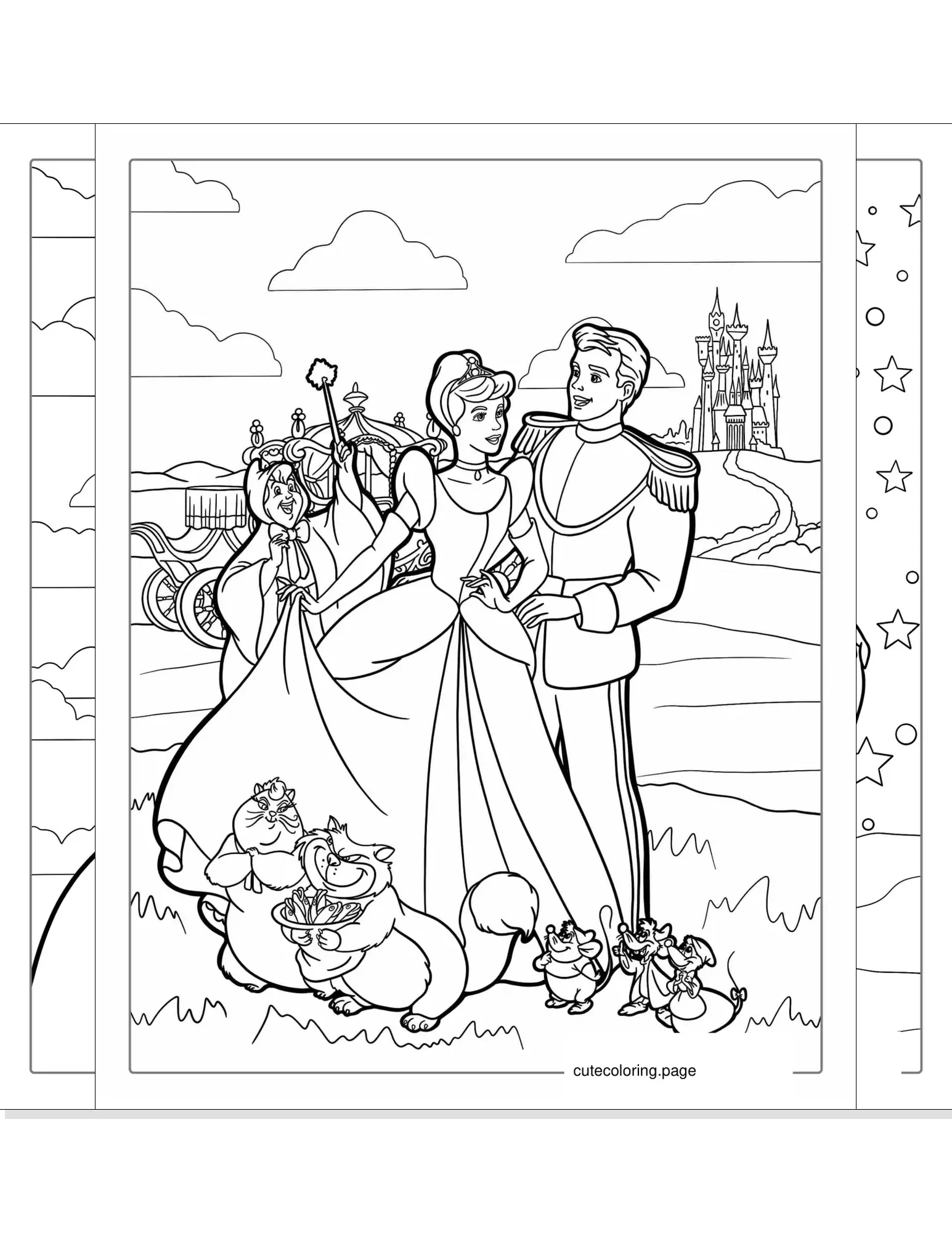 cinderella coloring pages coloring page