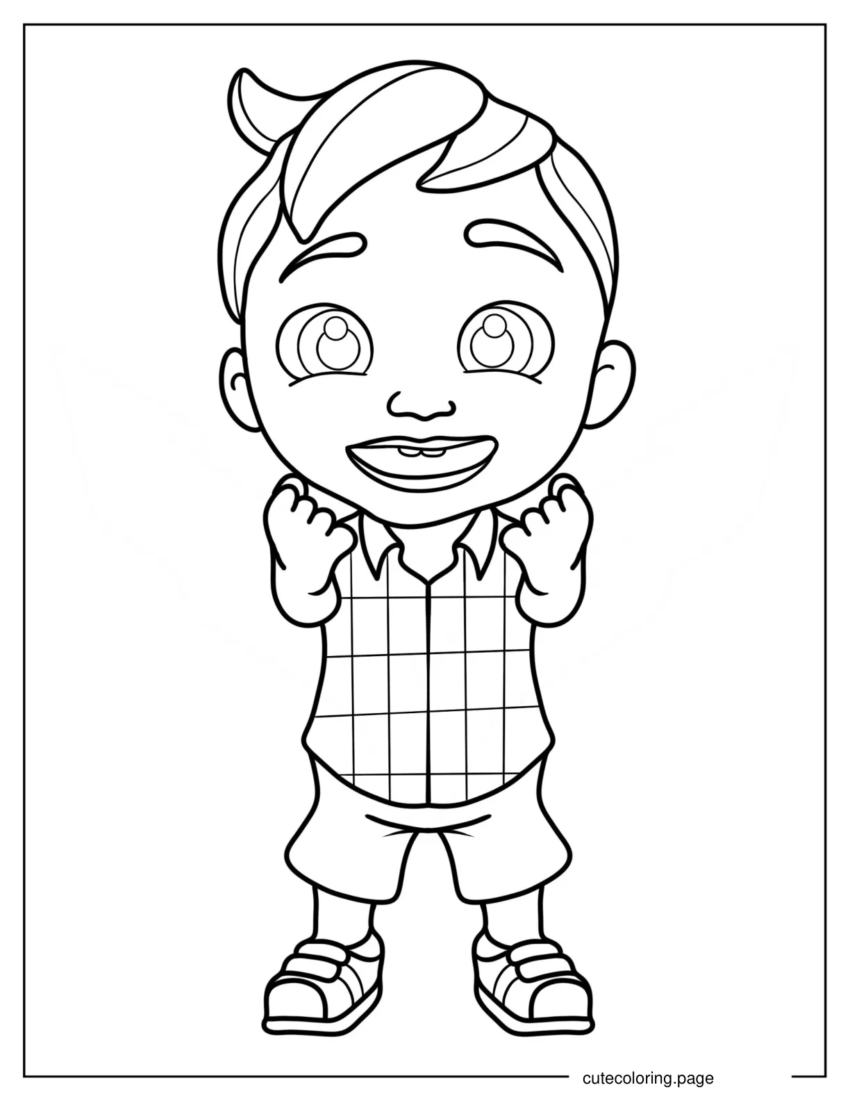 Nico Cheering Coloring Page For Kids coloring page