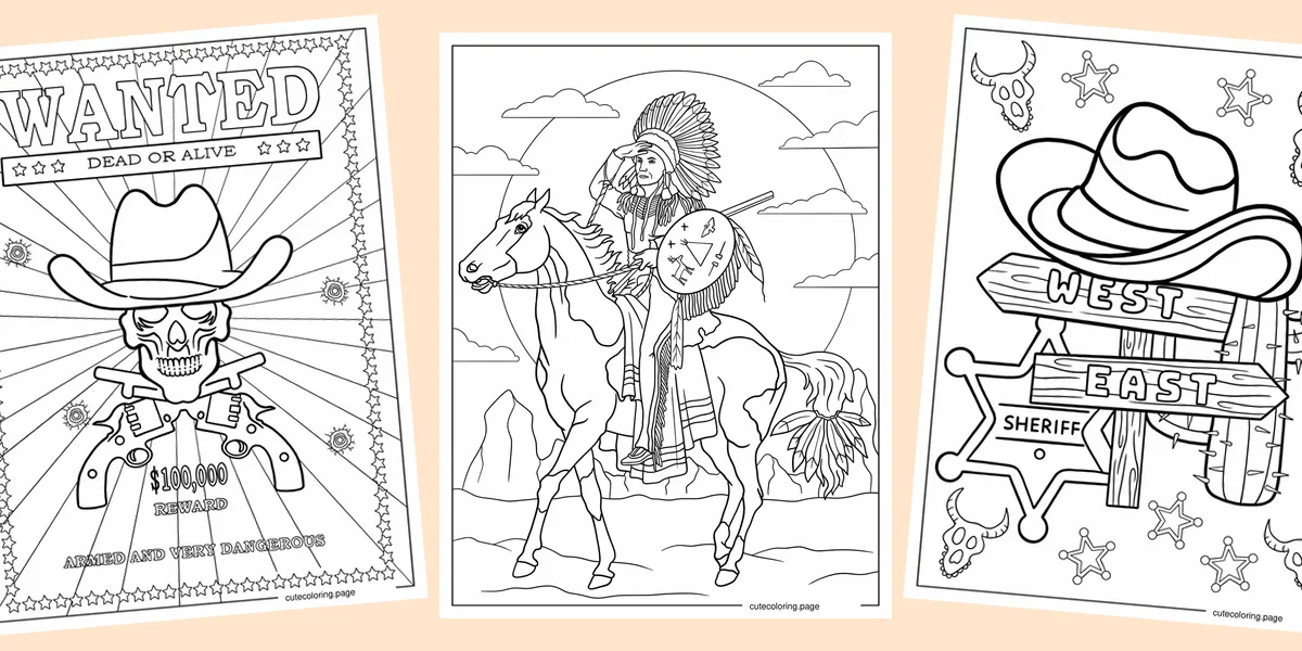 cowboy-coloring-pages