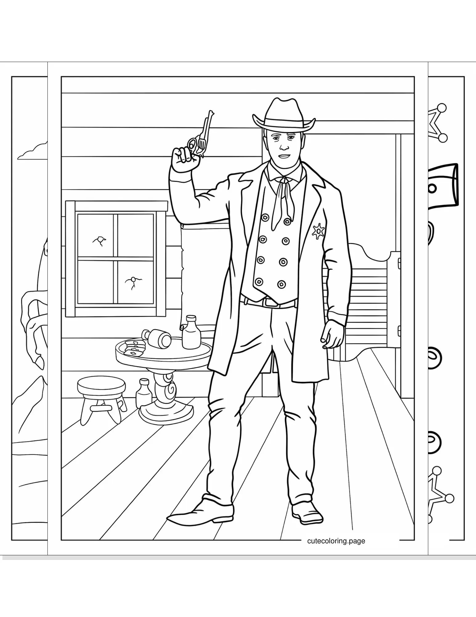 cowboy coloring pages coloring page