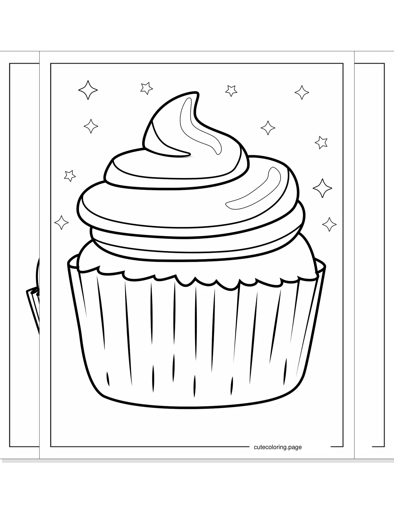 cupcake coloring pages coloring page