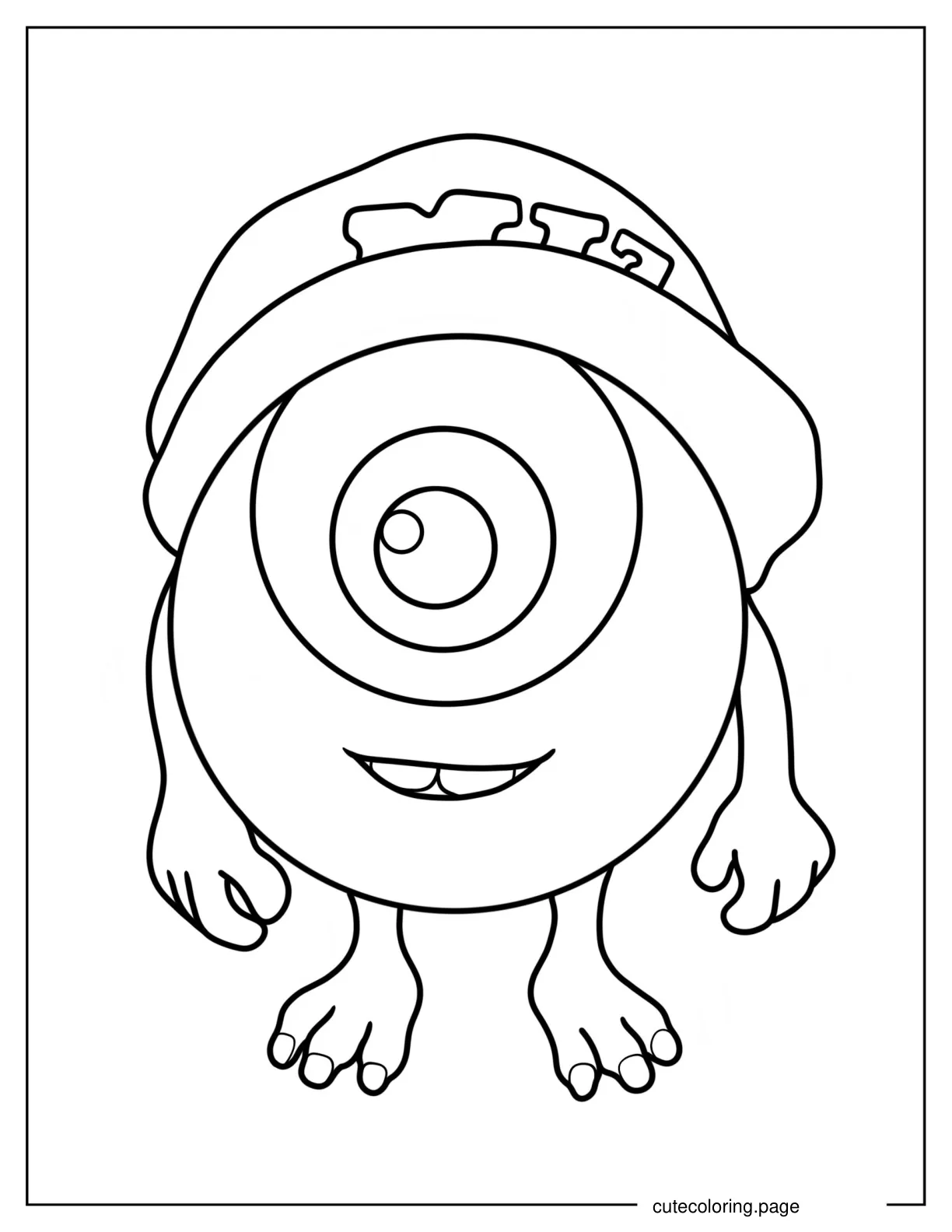 Easy Minion Coloring Sheet For Preschoolers coloring page