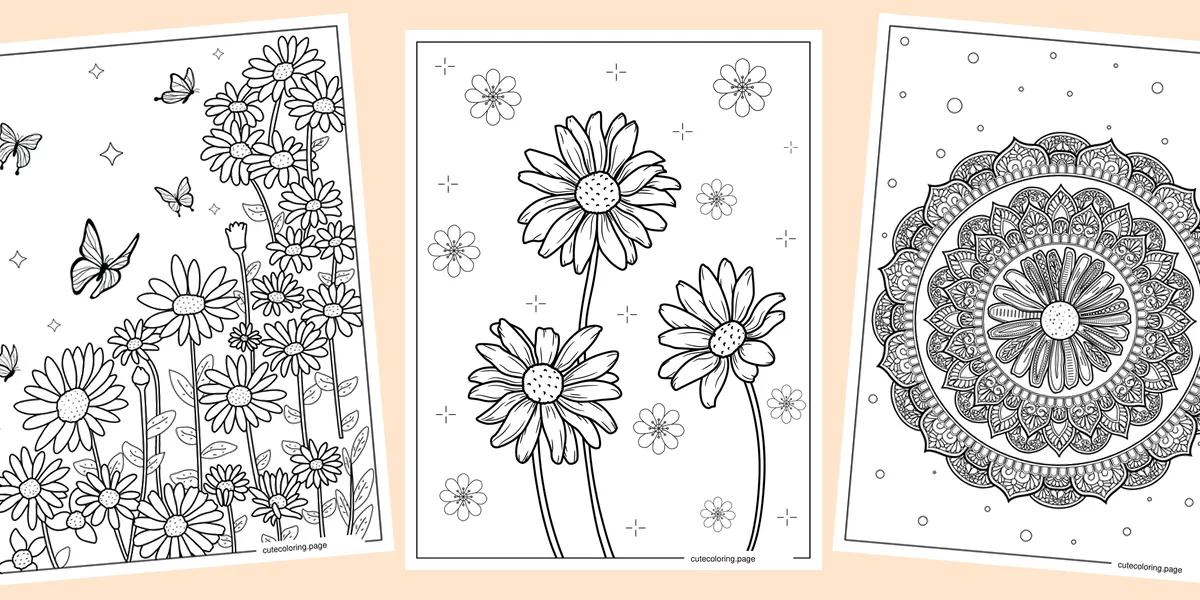 daisy-coloring-pages